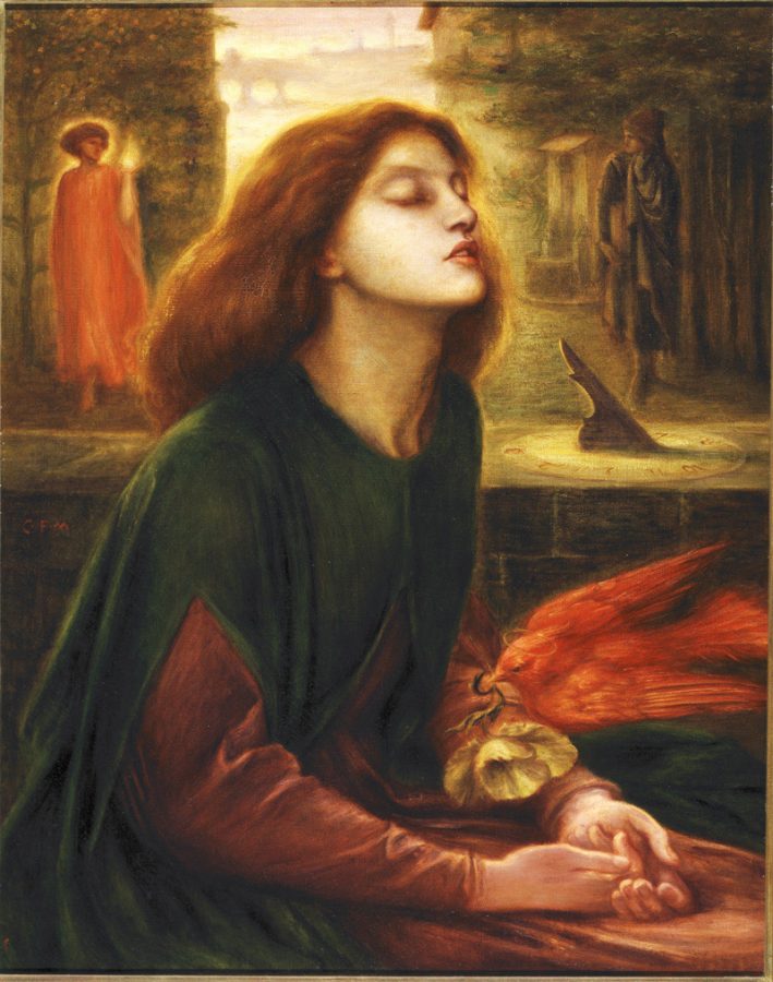 Dante Gabriel Rossetti, Beata Beatrix, 1877, Birmingham Museum and Art Gallery, London, England, UK. 