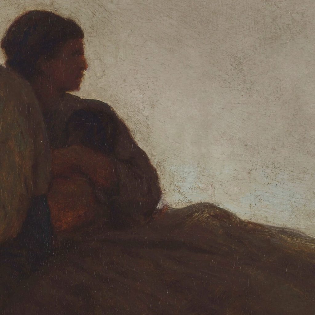 Eastman Johnson, A Ride for Liberty, 1862, Virginia Museum of Fine Arts, Richmond, Virginia, USA. Enlarged Detail of Mother.