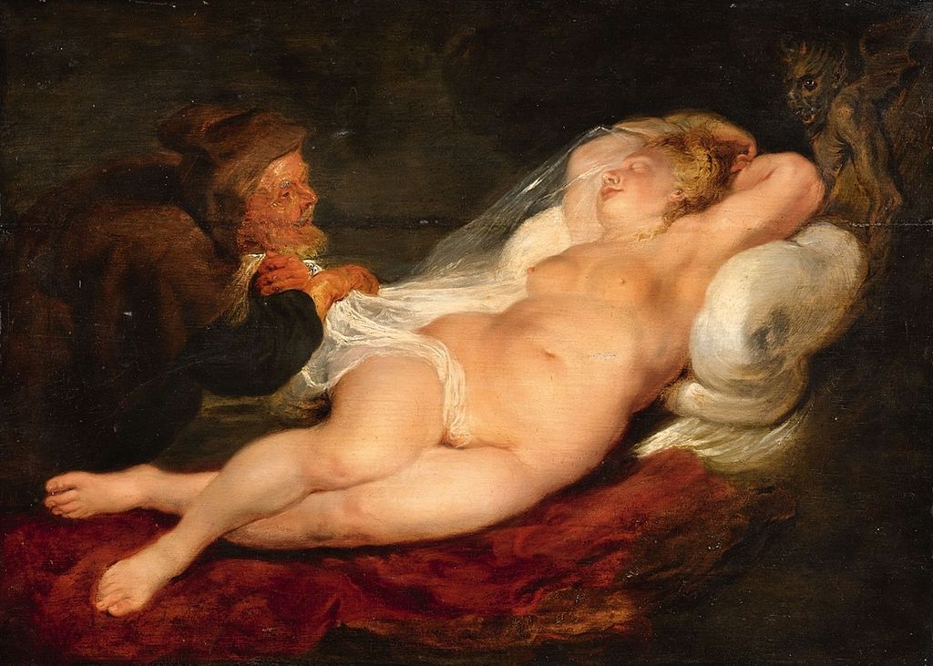 Peter Paul Rubens, The Hermit and the Sleeping Angelica, 1626-28, Kunsthistorisches Museum, Vienna, Austria. 