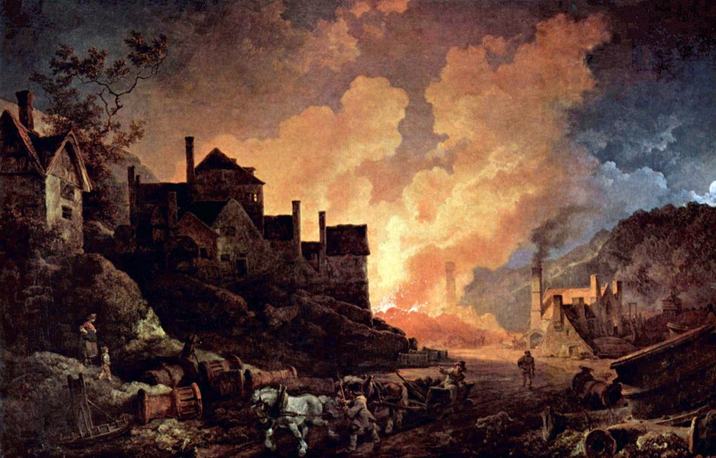 Art and Industry by David Stacey. Book review: Philippe-Jacques de Loutherbourg, Coalbrookdale by Night,1801, The Science Museum, London, UK.