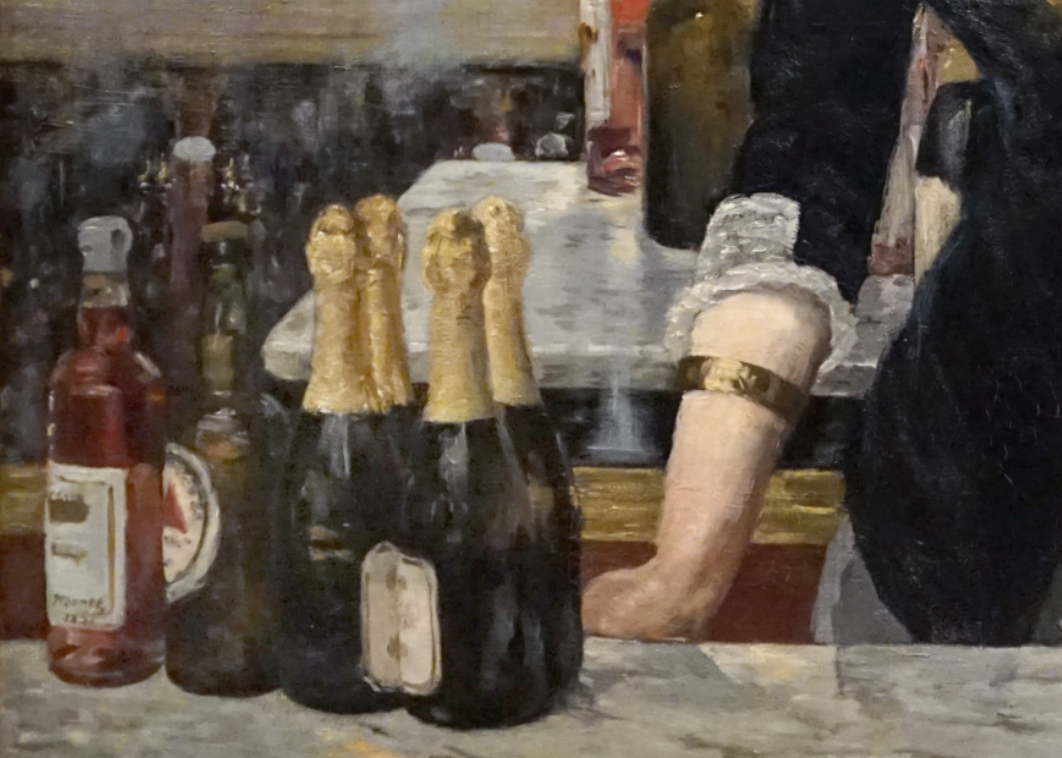 Edouard Manet, A Bar at the Folies-Bergère, 1882, Courtauld Gallery, London, UK. Detail. 