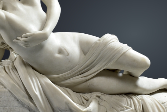 Antonio Canova, Psyche Revived by Cupid's Kiss, between 1787 and 1793, Louvre, Paris, France.