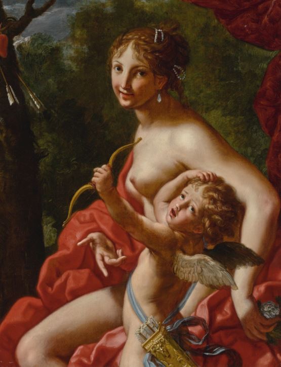 Elisabetta Sirani, Venus and Cupid, 1664, private collection. WebGalleryofArt.