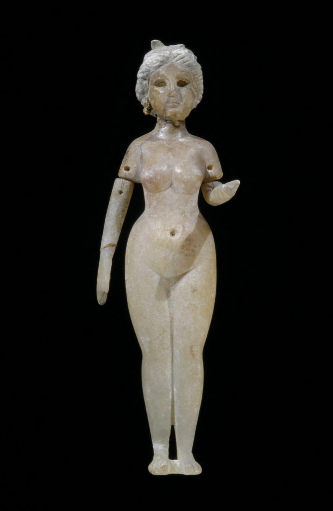 Parthian period, statuette, 247-224 BCE, alabaster, Louvre, Paris, France.