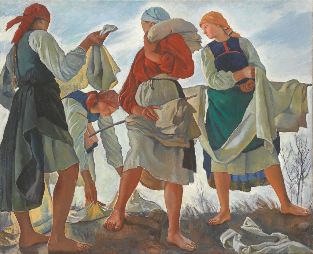 Zinaida Serebriakova. Zinaida Serebriakova, The Canvas Bleaching, 1917, Tretyakov Gallery, Moscow, Russia.