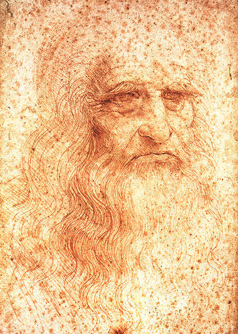 Enneagram artists: Leonardo da Vinci, Portrait of a Man in Red Chalk, 1512, Royal Library, Turin, Italy.