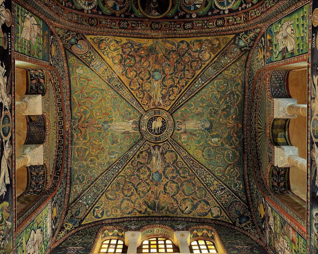 Mosaic Lamb of God in Basilica of San Vitale, 526/7-547 CE, Ravenna, Italy. Wikipedia Commons.