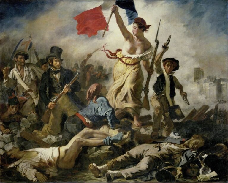 Liberty Leading the People: Eugène Delacroix, Liberty Leading the People, 1830, Louvre, Paris, France.
