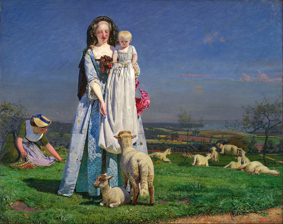 Parenting in art: Ford Madox Brown, Pretty Baa Lambs, 1851, Birmingham Museum and Art Gallery, Birmingham, UK.