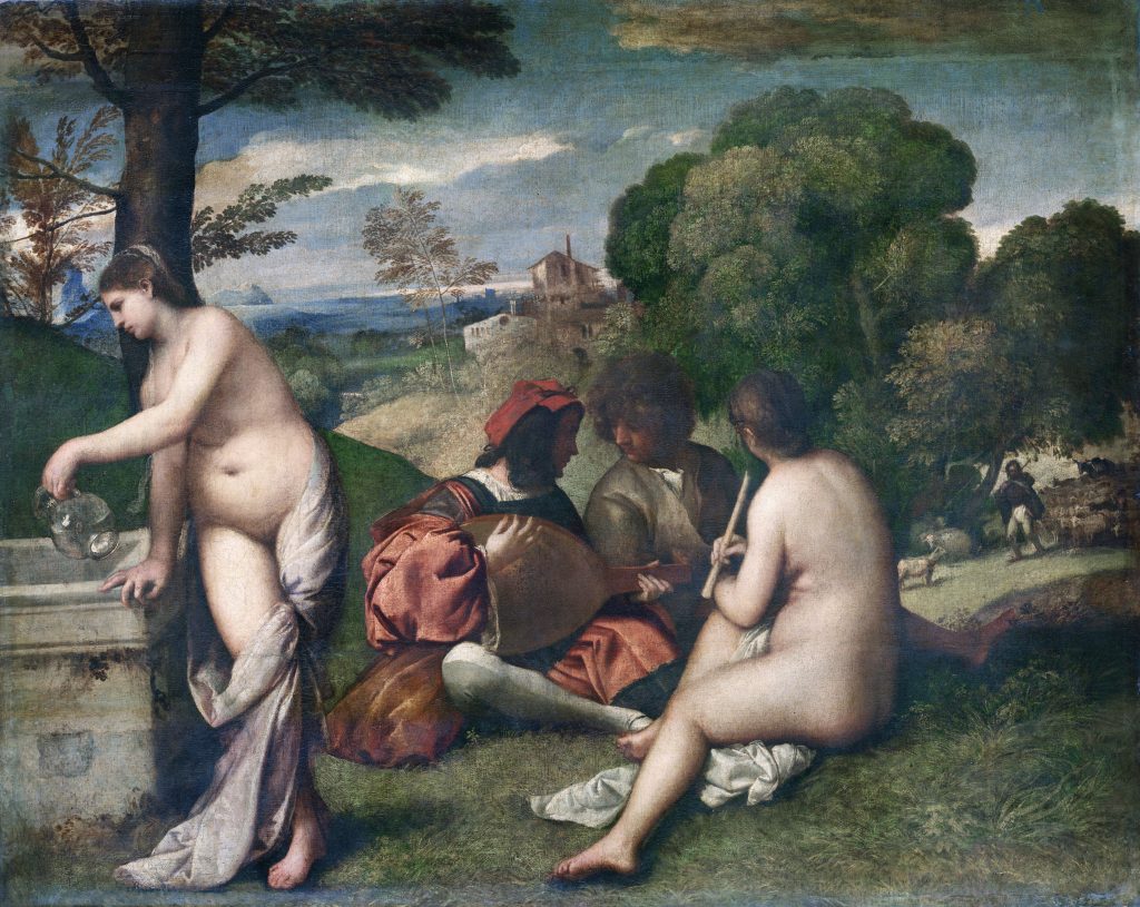 10 Things You Should Know About Titian: Titian, Pastoral Concert, 1509-10, Louvre, Paris, France.