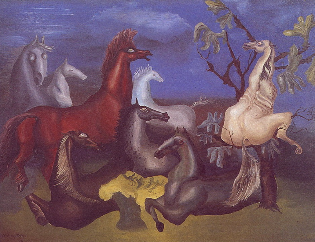 31 Women Peggy Guggenheim, Leonora Carrington, The Horses of Lord Candlestick, 1938, oil on wood, Private Collection