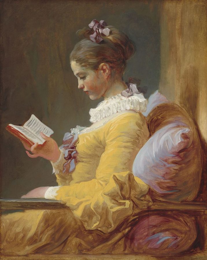 Reading in Art: Jean-Honoré Fragonard, A Young Girl Reading, 1769, National Gallery of Art, Washington, DC, USA