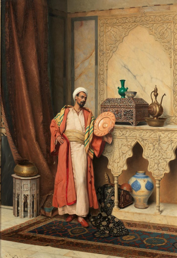 Paintings of exquisite palace interiors: Ludwig Deutsch, The Connoisseur, ca. 1894. Bonhams, London, UK.