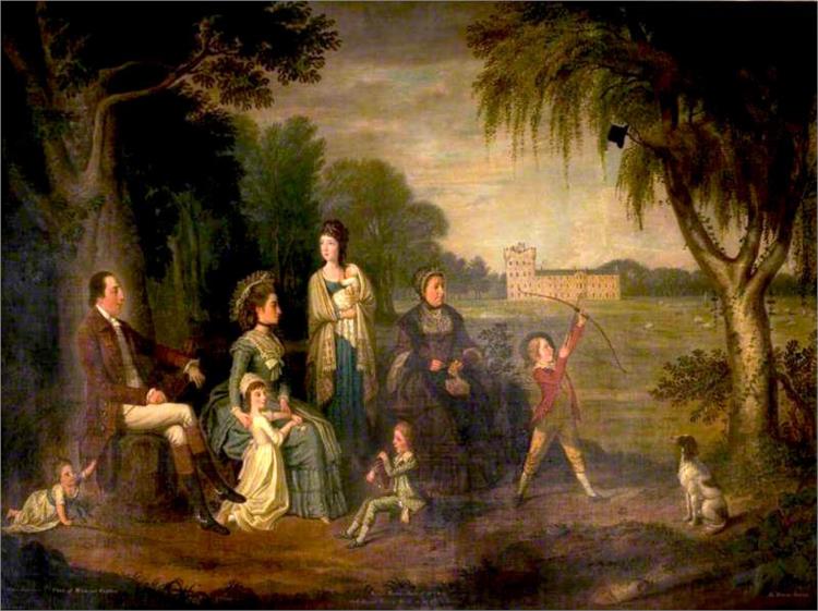 Parenting in art: David Allen, John Francis 7th Earl of Mar at Alloa House, 1783, Scottish National Portrait Gallery, Edinburgh, Scotland, UK.