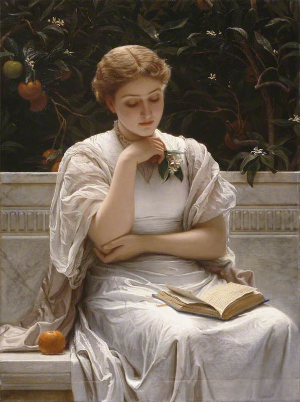 Reading in Art: Charles Edward Perugini, Girl Reading, 1878, Manchester Art Gallery, Manchester, England, UK