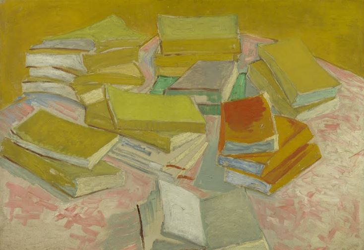 Reading in Art: Vincent van Gogh, Piles of French Novels, 1887, Van Gogh Museum, Amsterdam, Netherlands