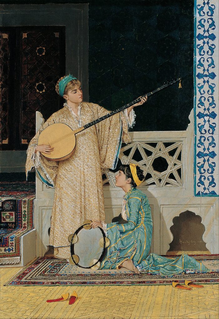 Osman Hamdi Bey, Two Musician Girls, 1880, Pera Museum, Istanbul, Turkey.