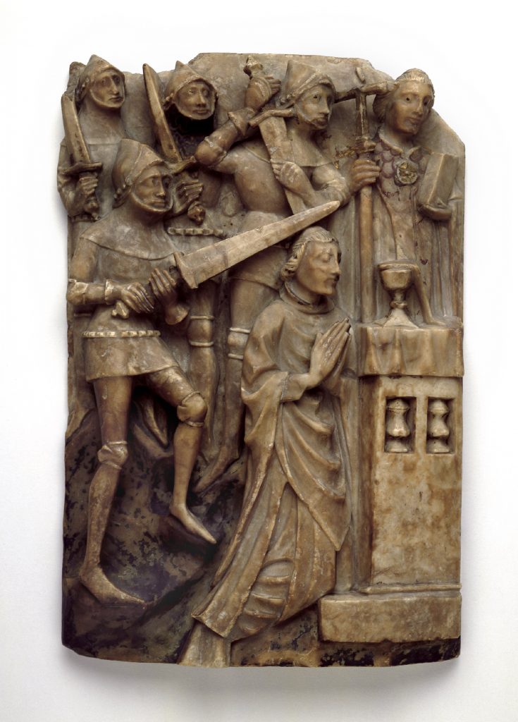 Alabaster sculpture with the Martyrdom of Thomas Becket, c. 1450–1550, British Museum, London, UK.