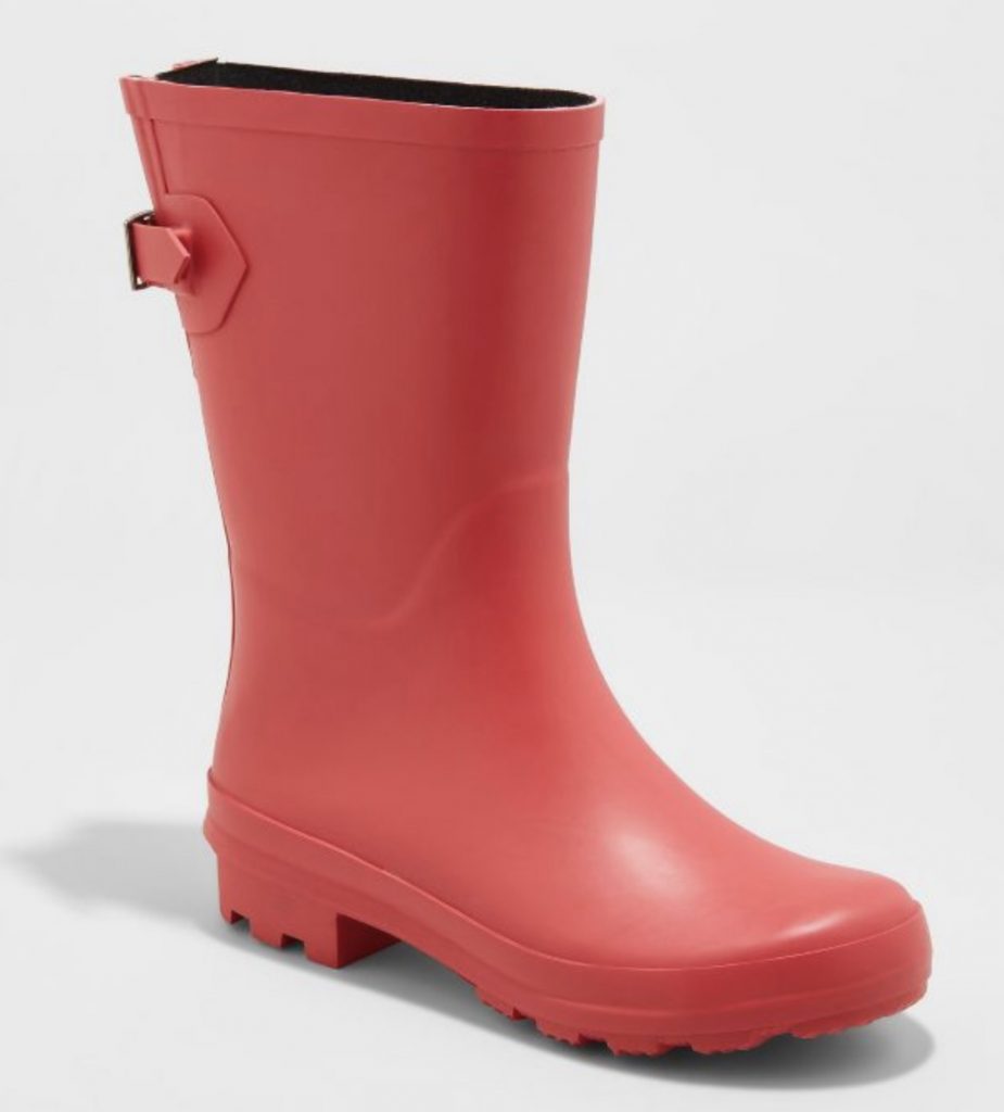 Vicki Mid-calf Rubber Rain Boots.