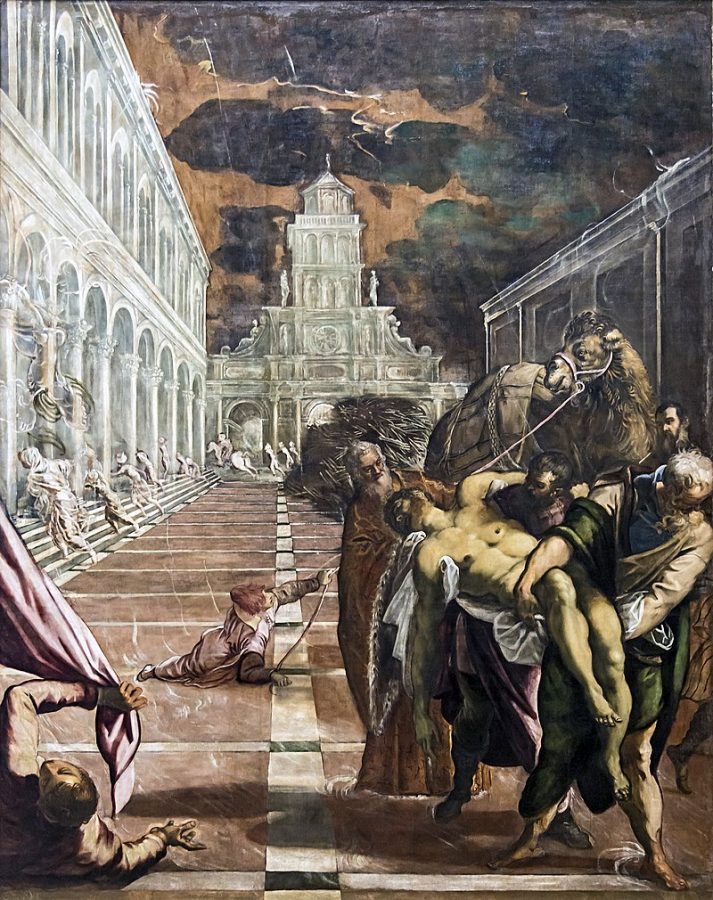 Tintoretto, St Mark's Body Brought to Venice, 1564, Galleria dell'Accademia, Venice, Italy. painters of the Venetian Renaissance