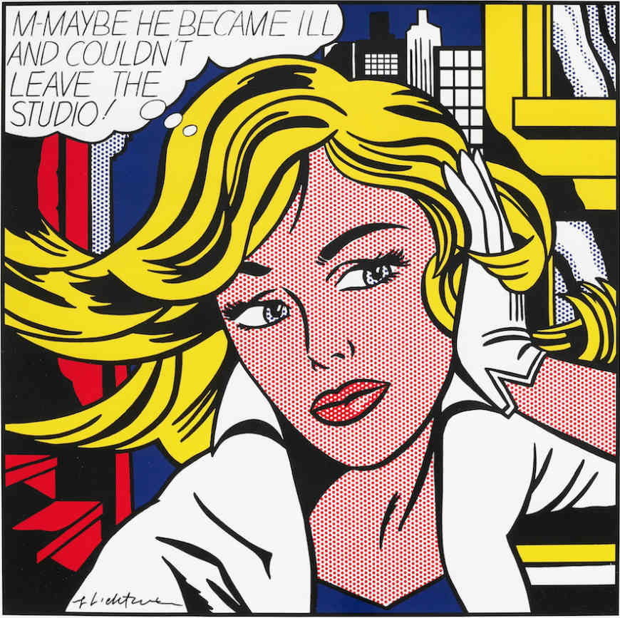 Pop Art Masterpieces: Roy Lichtenstein, M-Maybe, 1965, Museum Ludwig, Cologne, Germany.
