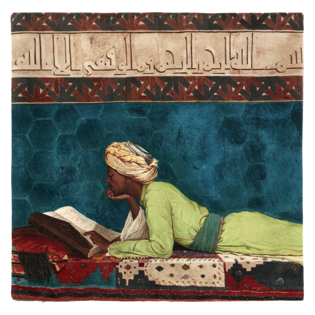 Cushion Cover, A Young Emir Studying, Louvre Abu Dhabi - Support Museums