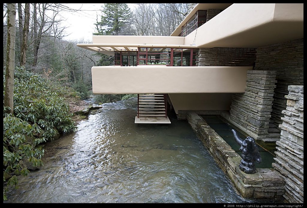 Frank Lloyd Wright, Fallingwater, 1935, Mill Run, Pennsylvania, US