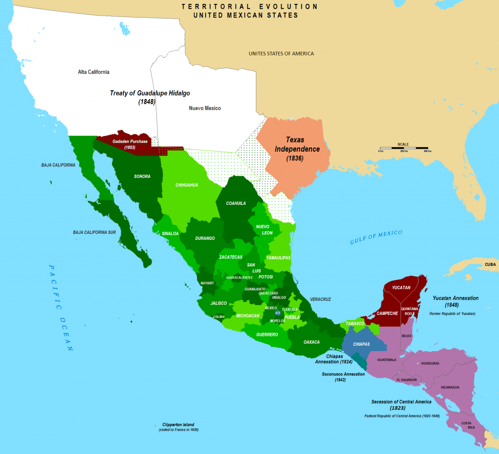 Mexico's territorial evolution.