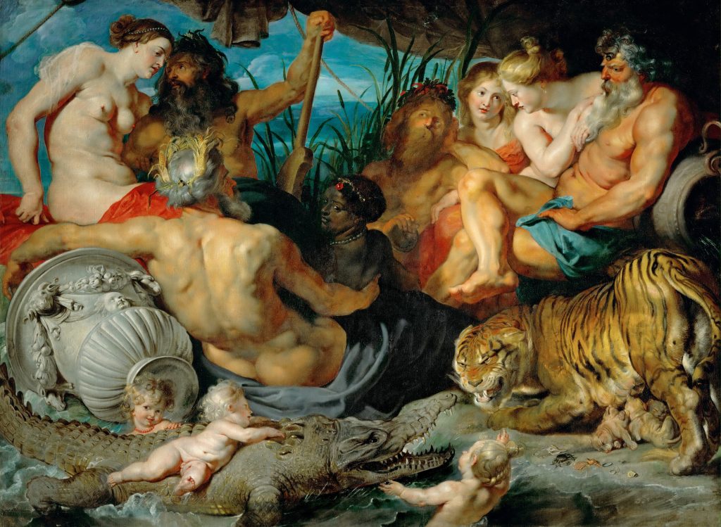 Peter Paul Rubens, The Four Continents, 1612-15, The Kunsthistorisches Museum, Vienna, Austria. Rivers in paintings.