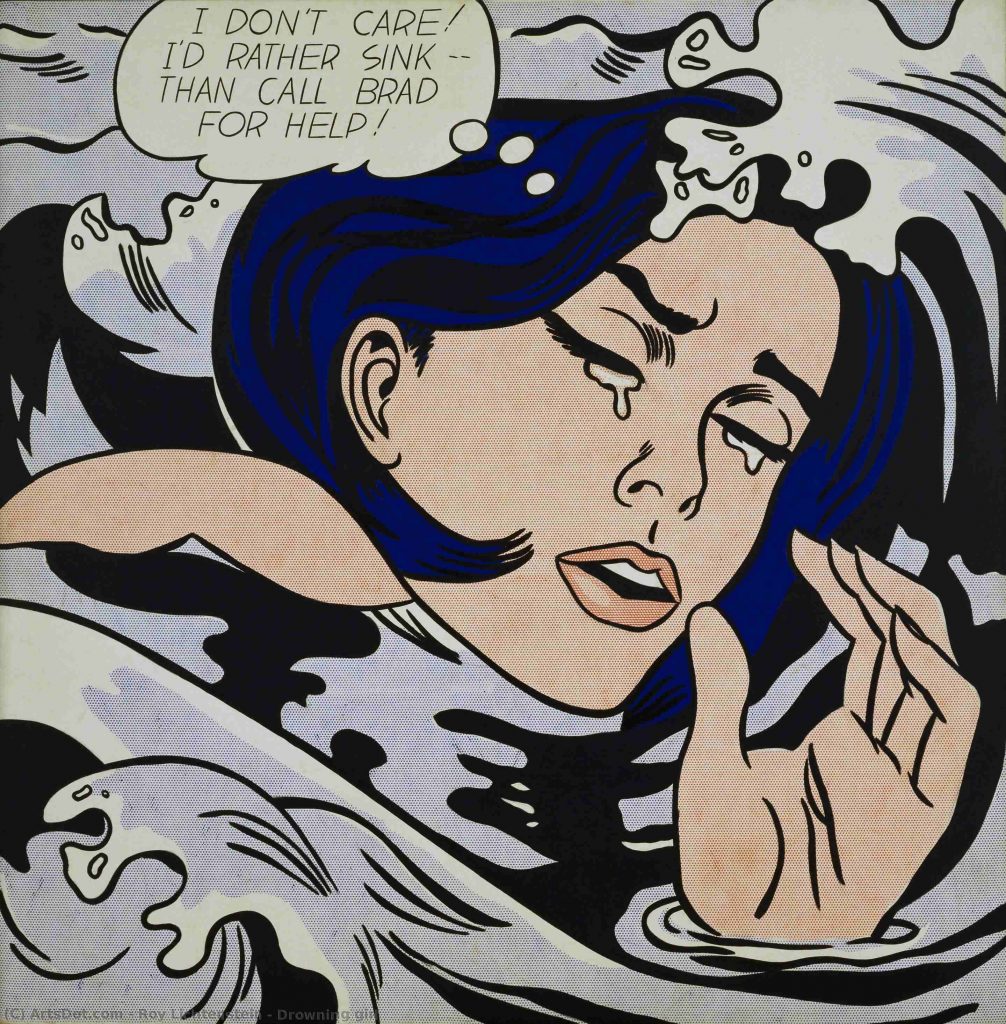 Pop Art Masterpieces: Roy Lichtenstein, Drowning Girl, 1962, Museum of Modern Art, New York, USA.