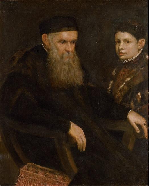Marietta Robusti, Old Man and a Boy, 1585, Kunsthistorisches Museum, Vienna, Austria. painters of the Venetian Renaissance