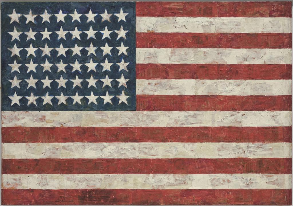 Pop Art Masterpieces: Jasper John, Flag, 1955, Museum of Modern Art, New York City, USA.