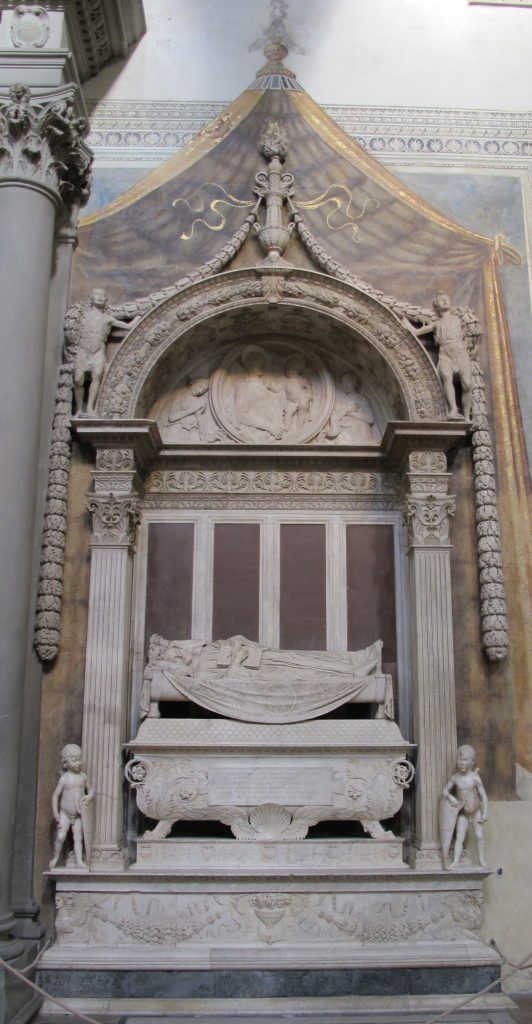 Desiderio da Settignano, Tomb of Carlo Marsuppini, ca. 1454-1459, Basilica of Santa Croce, Florence, Italy. 
