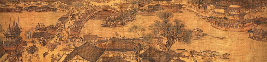Zhang Zeduan, Along the River During the Qingming Festival, detail, 12th century, handscroll, ink and colors on silk, Chinese painting