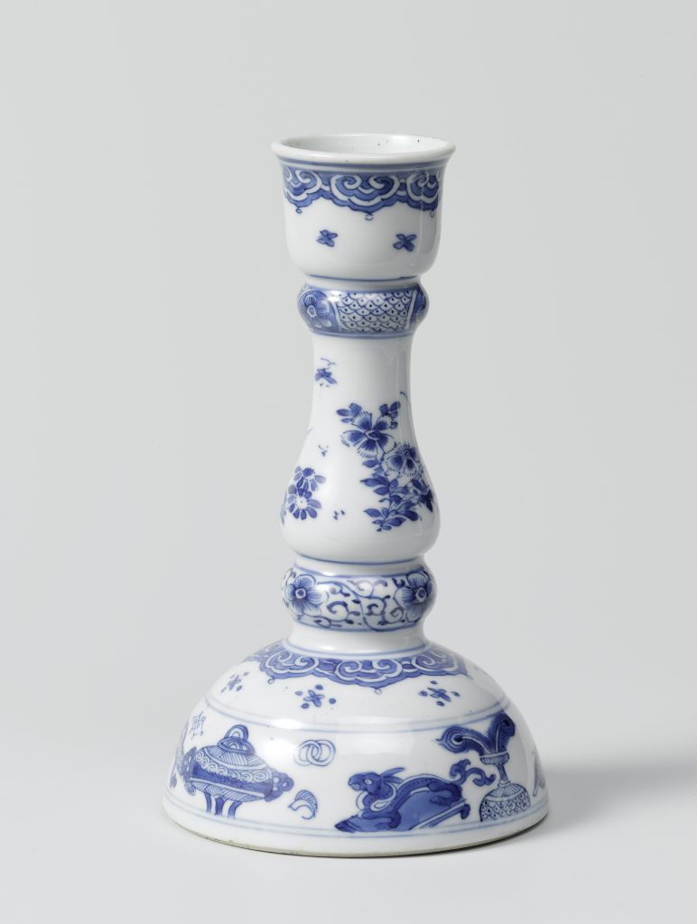 Chinese porcelain, Candlestick, c. 1700, Rijksmuseum, Amsterdam, Netherlands.