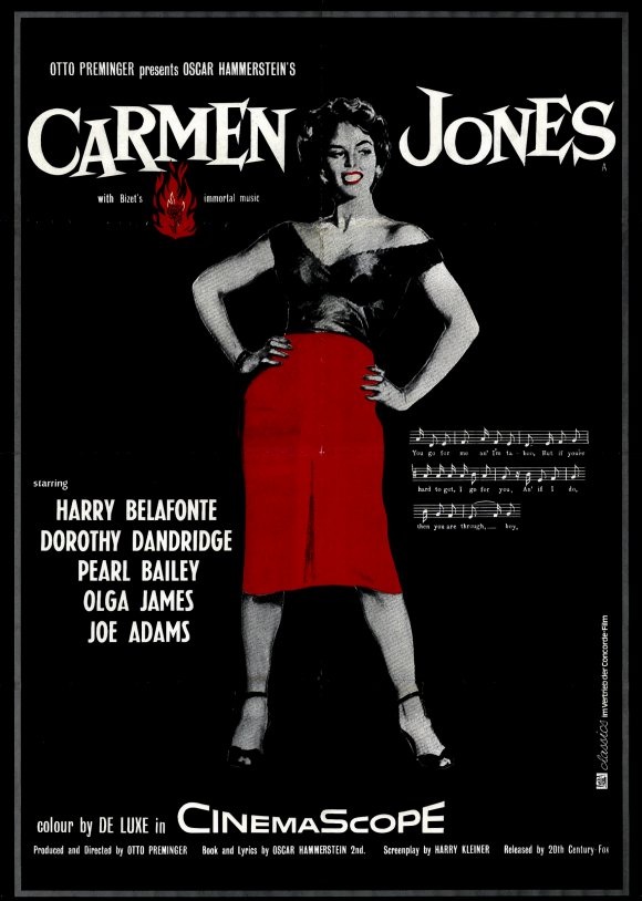 Saul Bass, Carmen Jones, poster, 1954