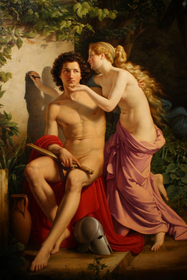 Eduard Daege, The Invention of Painting, 1832, Alte Nationalgalerie, Berlin, Germany.