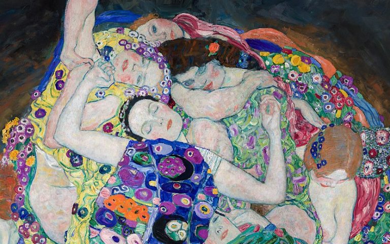 lesbianism in art: Gustav Klimt, The Maiden, 1913, National Gallery Prague, Prague, Czech Republic. Detail.
