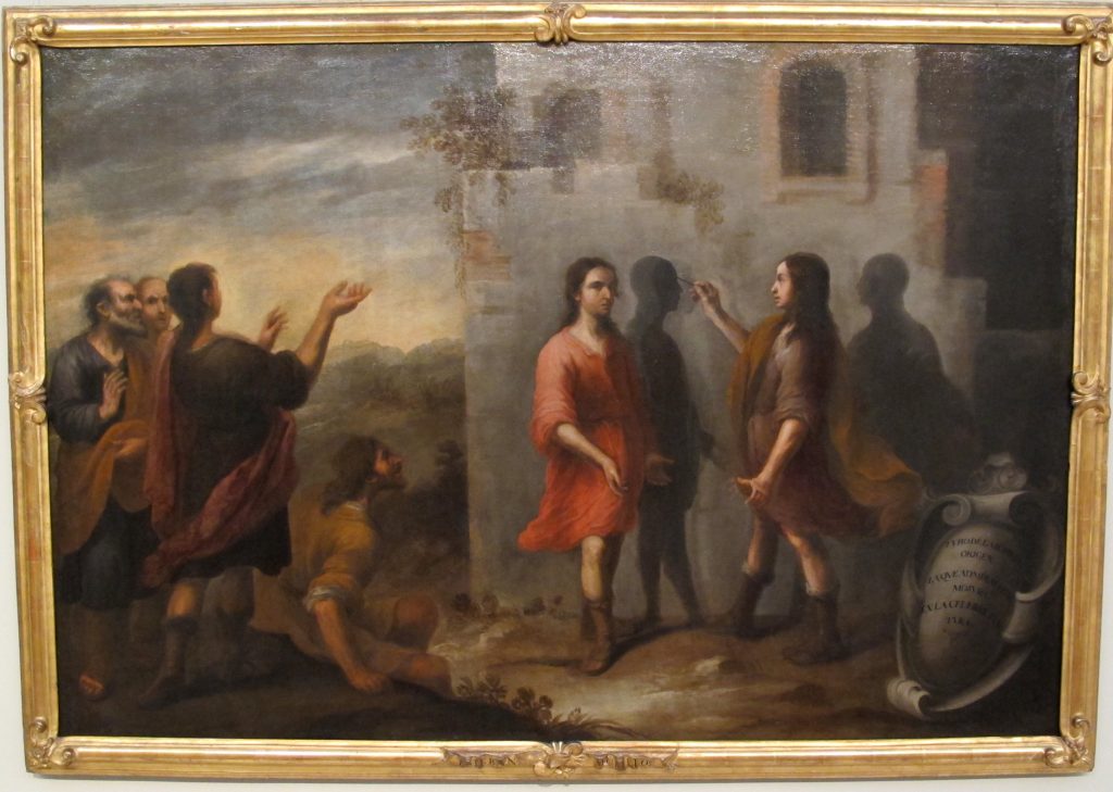 Bartolomé Esteban Murillo, The invention of painting, ca. 1660, National Museum of Art of Romania, Bucharest, Romania.