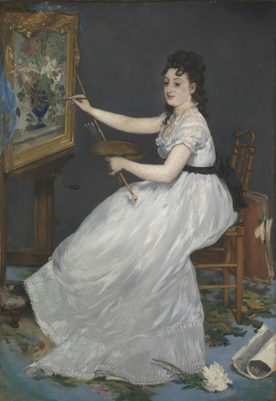 Edouard Manet, Portrait of Eva Gonzalès 1870, Sir Hugh Lane Bequest, National Gallery, London, UK.