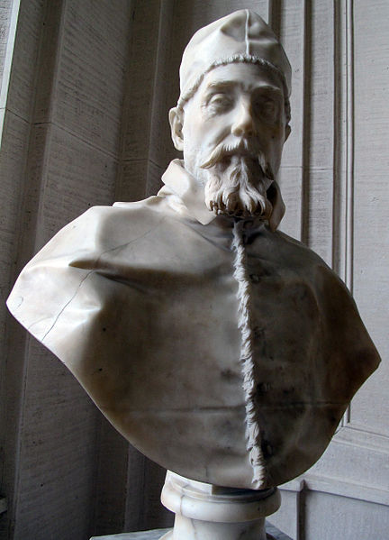 Gian Lorenzo Bernini, Bust of Pope Urban VIII, 1632-1633, Barberini Palace, Rome. Borromini.