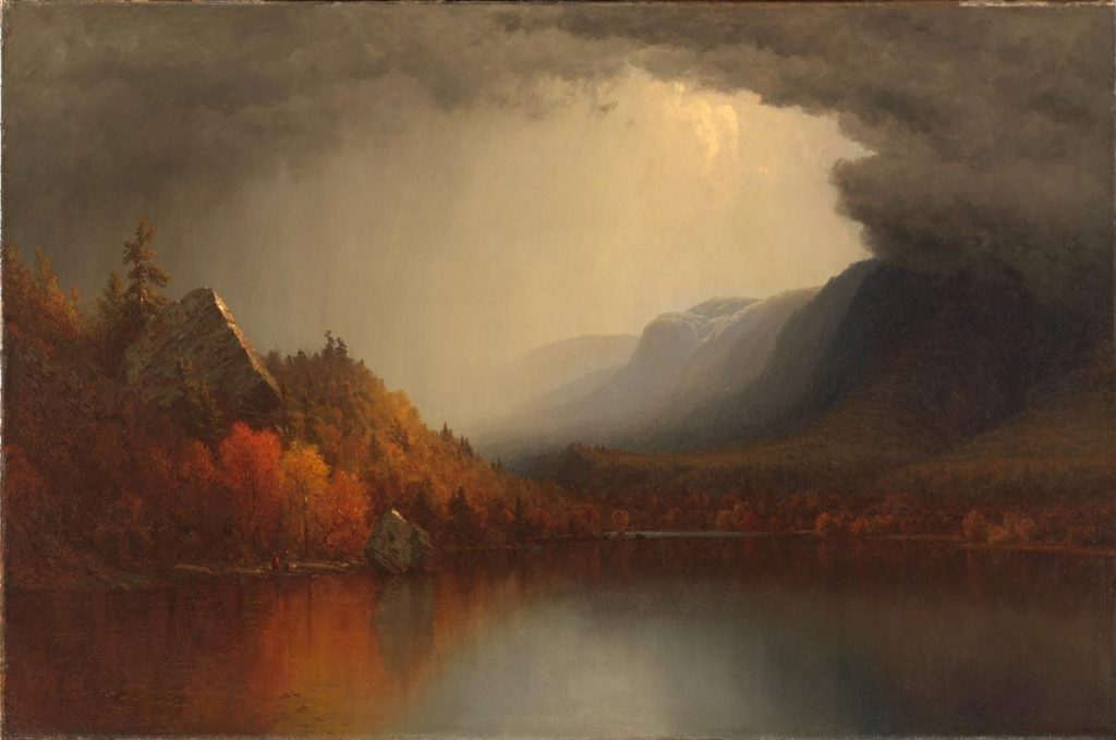 Sanford Gifford, A Coming Storm, ca. 1863 and 1880, Philadelphia Museum of Art, Philadelphia, PA, USA. dramatic scenes