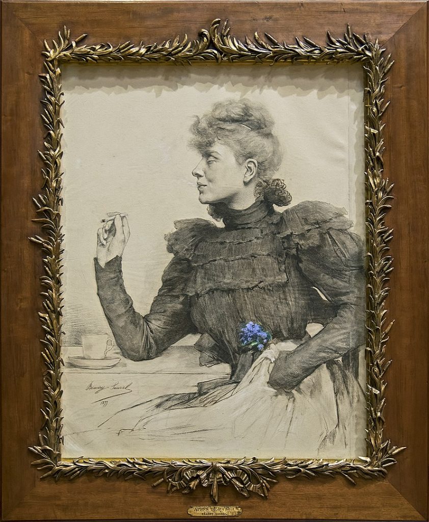Amélie Beaury-Saurel, Après déjeuner, 1899, Pastel, white chalk and charcoal on paper, Musée des Augustins de Toulouse, France