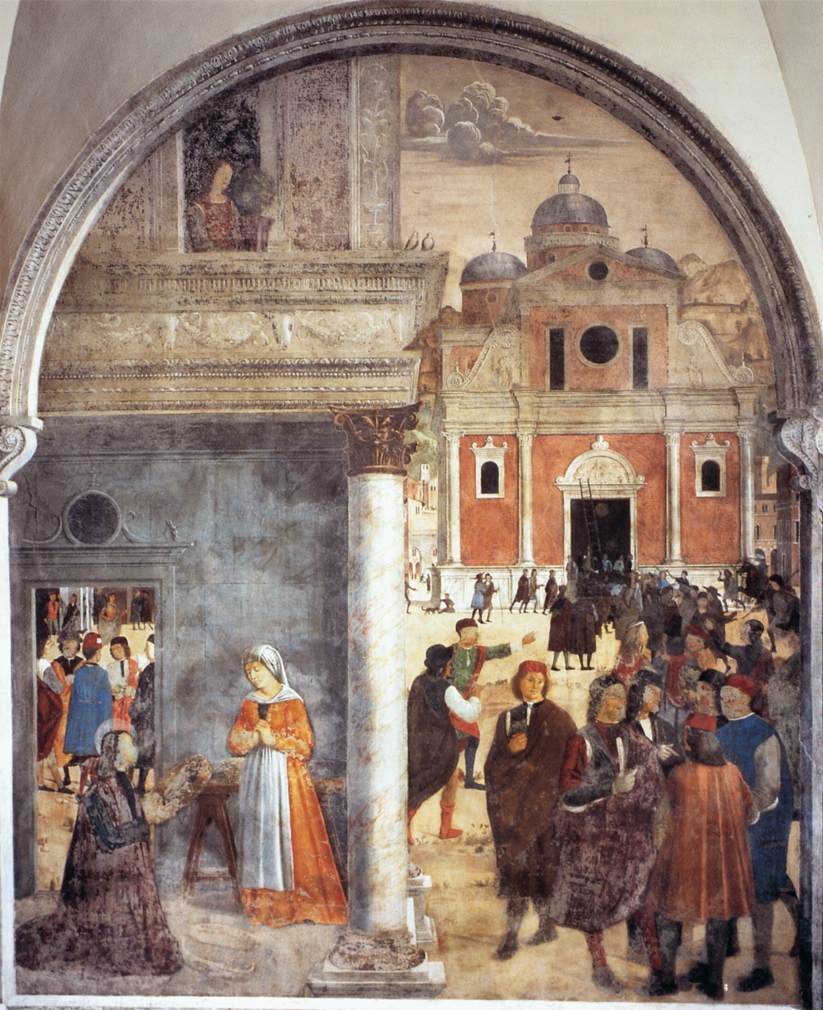 Antonio Solario, Scene from the Life of St Benedict, 1502, Cloisters of the Monastery of Saints Severino and Sossio, Naples, Italy.