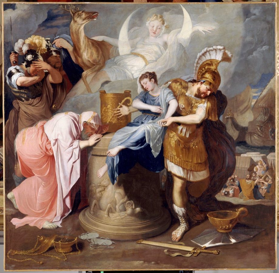 oresteia in paintings: Bertholet Flemalle, The Sacrifice of Iphigenia, 17th century, Louvre, Paris, France.
