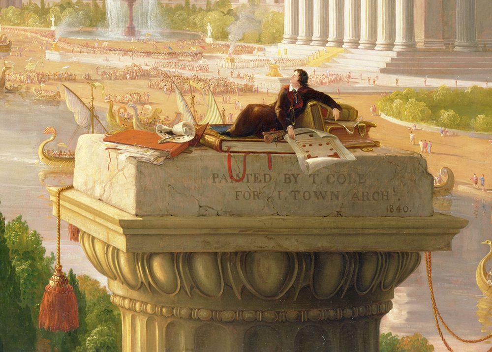 Thomas Cole, The Architect’s Dream, 1840, Toledo Museum of Art, Toledo, OH, USA. Inscription Detail