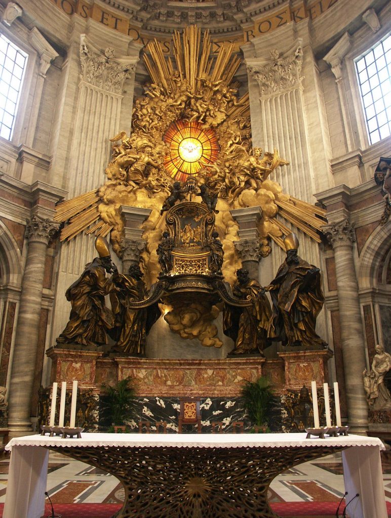 Gian Lorenzo Bernini rome: Gian Lorenzo Bernini, Cathedra Petri, St. Peter's Basilica, Rome, Italy, Loyd Grossman