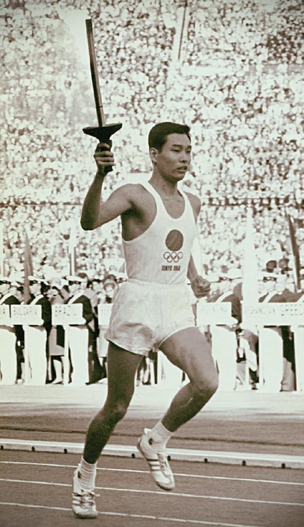 The Olympic torch relay, Yoshinori Sakai at the 1964 Olympics