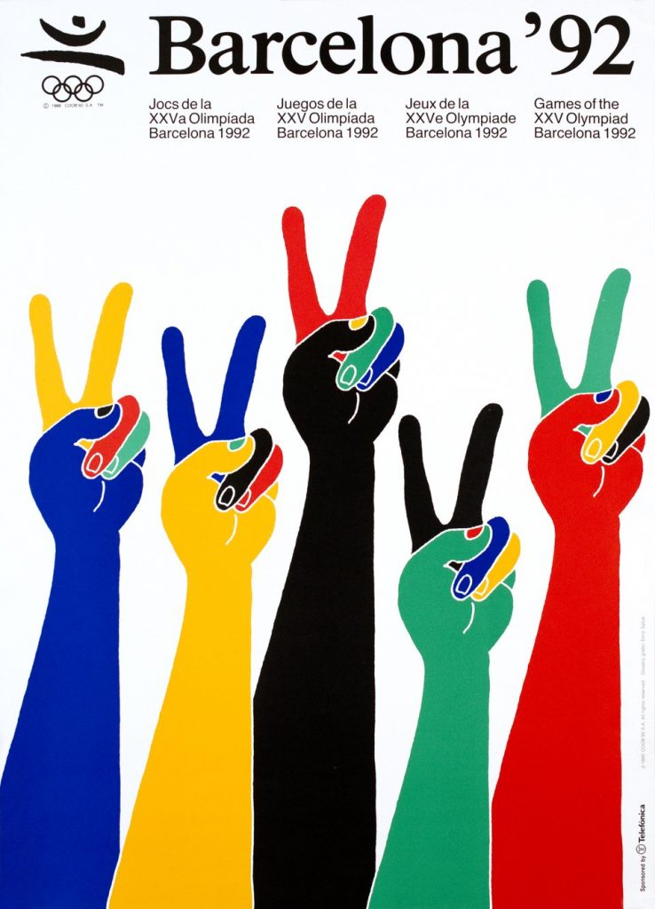 Enric Satue, Olympic Oath, Poster for the Barcelona 1992 Olympics. Olympic games