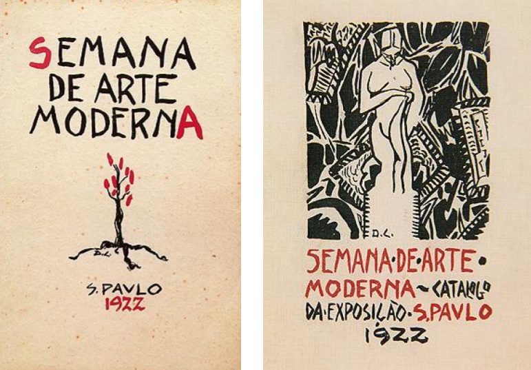 Modernism in Brazil: Emiliano Di Cavalcanti, covers of the exhibition’s catalogue, 1922, Institute of Brazilian Studies - USP, São Paulo, Brazil.
